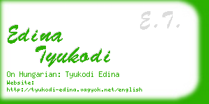 edina tyukodi business card